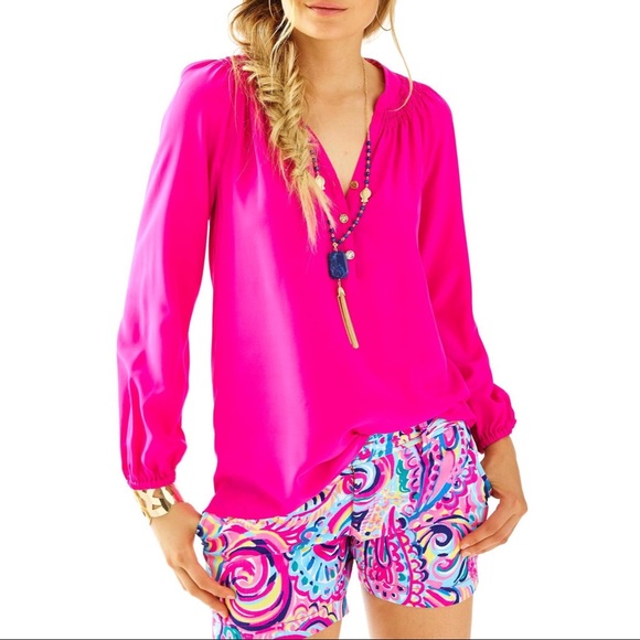 Lilly Pulitzer Tops - NWOT Lilly Pulitzer Elsa Silk Blouse